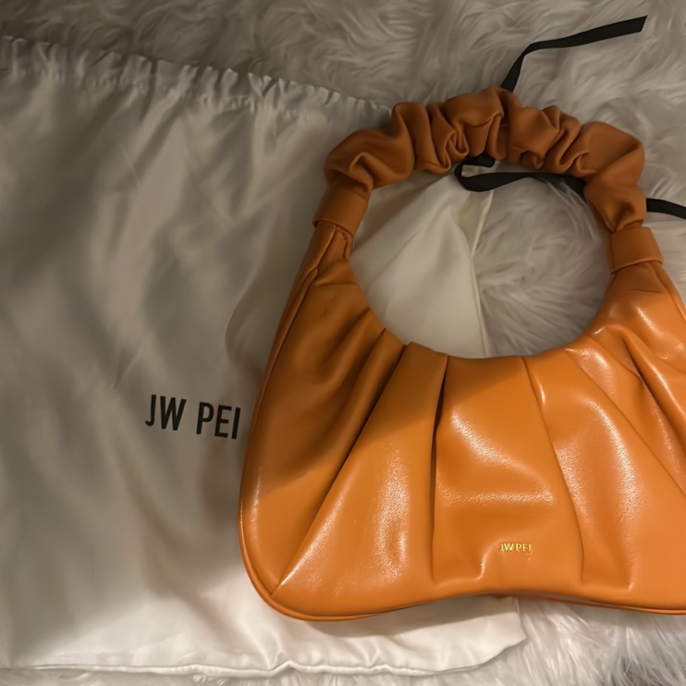 AUTHENTIC JW PEI GABBI RUCHED HOBO BAG in orange - LIKE NEW. Worn a few times